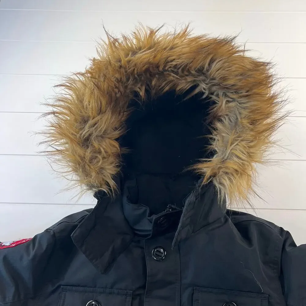 Canada Weather Gear Kids Unisex Black Puffer Coat Parka size XL 18/20